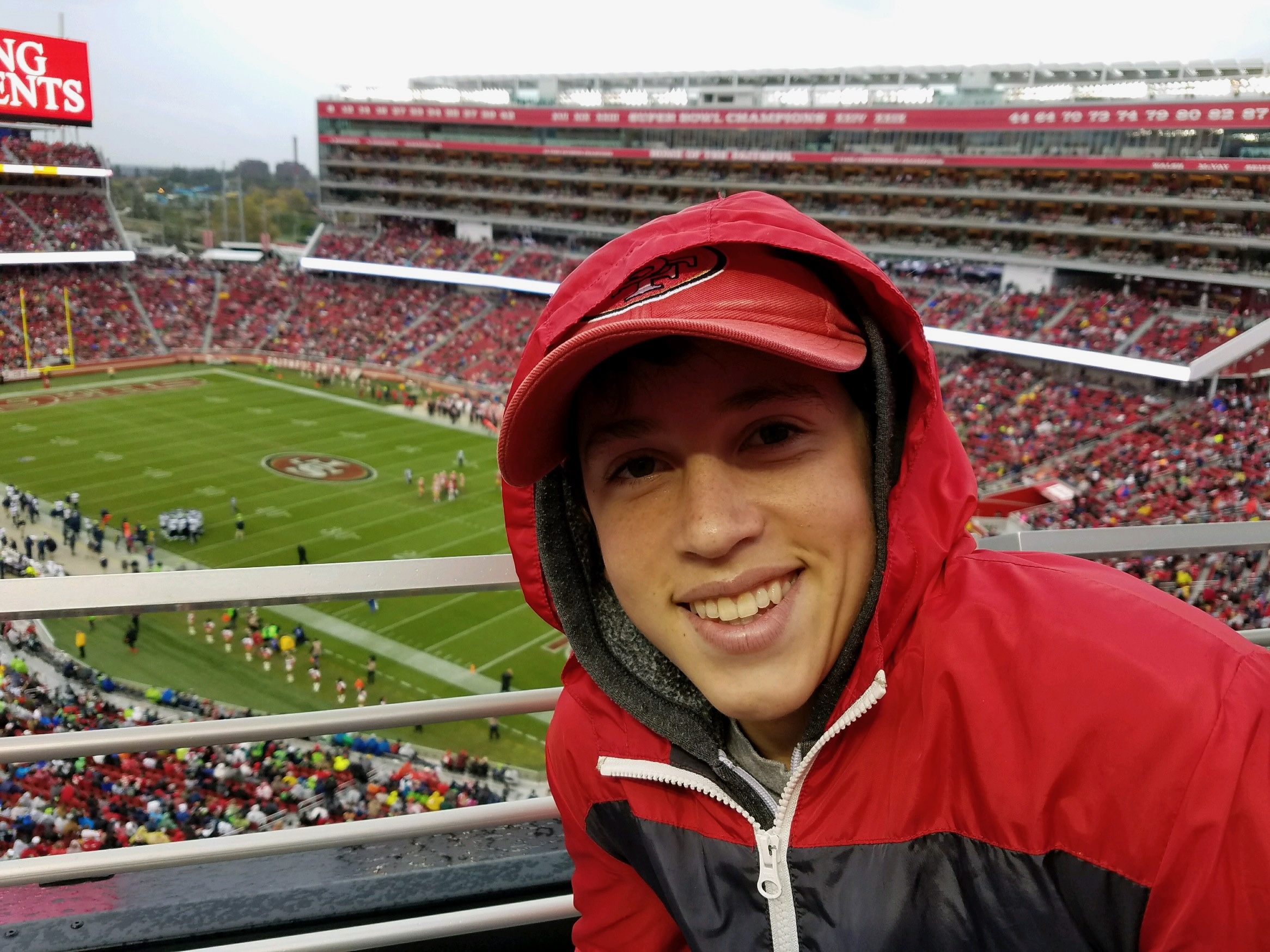 Benjamin at a 49ers  game